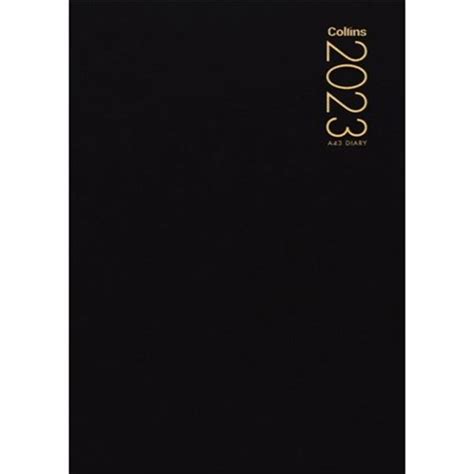 Collins A43 Diary A4 Week To View 2023 Black Officemax Nz