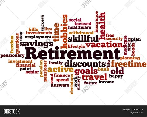Retirement Word Cloud Image And Photo Free Trial Bigstock