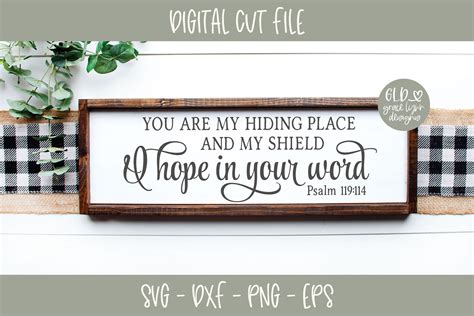 You Are My Hiding Place And My Shield Scripture Svg