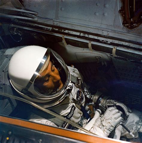 March 8 1965 — Astronaut Gus Grissom In The Gemini 3 Spacecraft During