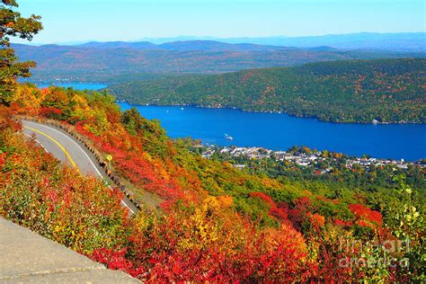 Adirondack Autumn Prospect Mountain Lake George New York