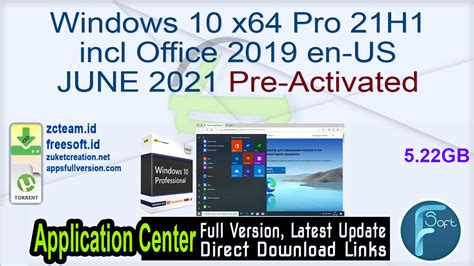 Windows 10 X64 Pro 21h1 Incl Office 2019 En Us June 2021 Pre Activated