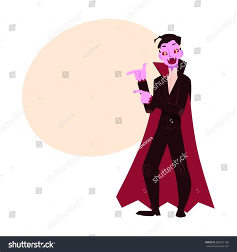 Young Man Dressed Dracula Vampire Halloween Stock Vector Royalty Free