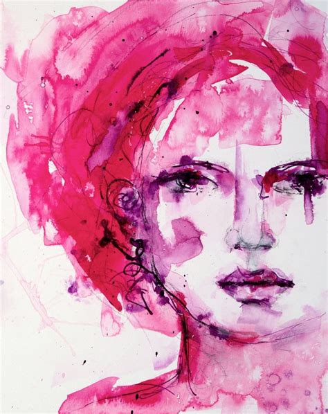 Expressive Female Portrait Painting Mixed Media Portrait Etsy Portrait Painting Female