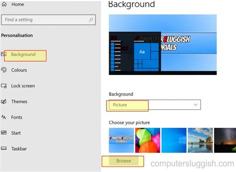 How To Change Windows 10 Desktop Wallpaper Background Computersluggish