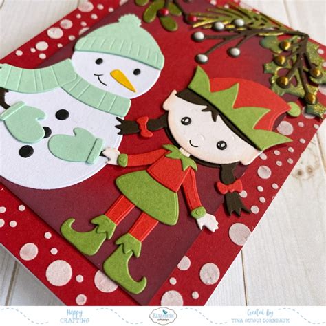 Winter Wishes And Snowflake Kisses Card Elizabeth Craft Designs