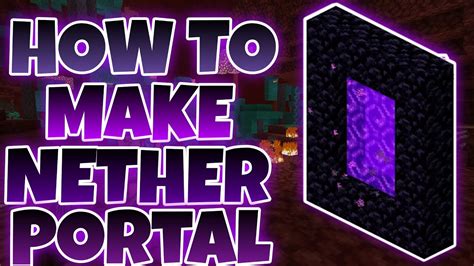 Minecraft How To Make Nether Portal 120 Youtube