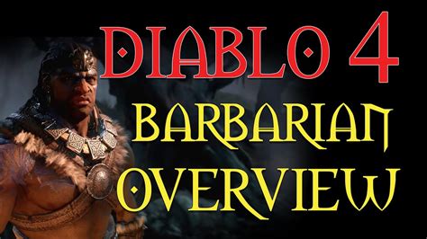 Diablo 4 Barbarian Skills And Talents Overview Youtube