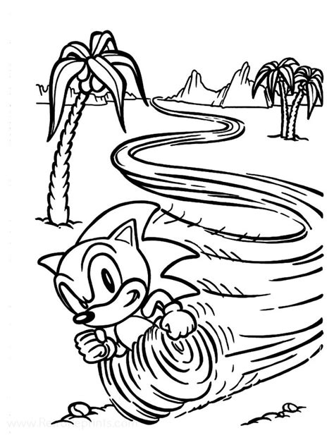 Sonic The Hedgehog Coloring Page Coloring Books At Retro Reprints