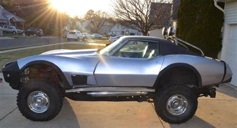 Lifted 1976 Chevrolet Corvette With A Pickup Bed Is The Best Doomsday