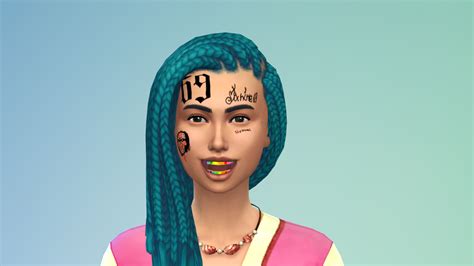 Sims 4 Custom Content By Jack Black — 6ix9ine Face Tattoos