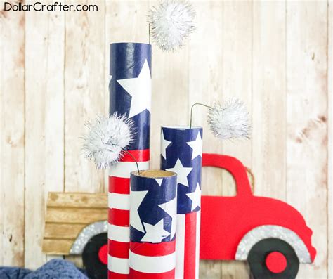 Fourth Of July Paper Roll Firecracker Craft ⋆ Dollar Crafter