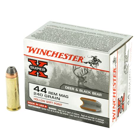 Winchester Super X 44 Magnum 240gr Hollow Soft Point 20box