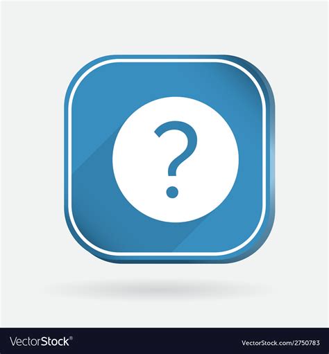 Question Mark Color Square Icon Royalty Free Vector Image