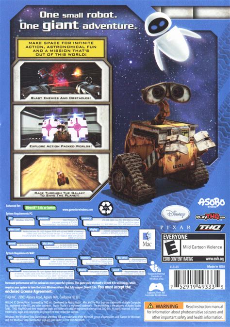 Disney•pixar Wall E Cover Or Packaging Material Mobygames