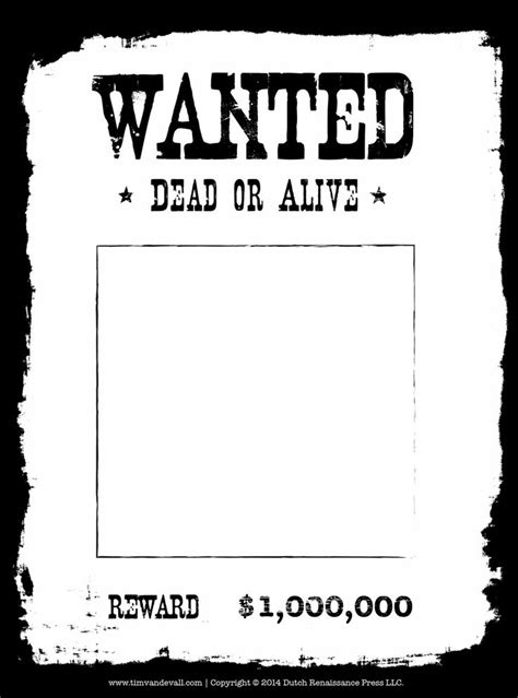Wanted Poster Template Customize Your Own Wanted Poster