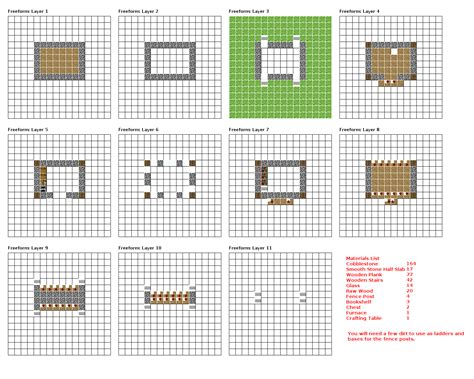 Minecraft blueprints layer by layer download! Minecraft House Blueprints Layer By Layer 07 | Minecraft ...