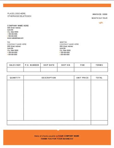 Medical Invoice Template Free Formats Excel Word