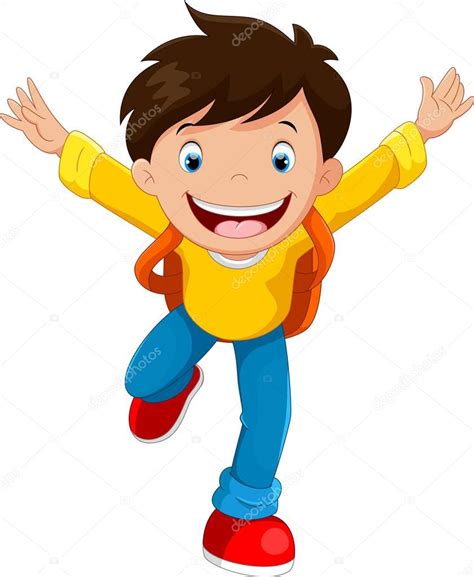 Si hubo unos dibujos animados cargados de dramatismo y que hacia llorar a cualquiera lo era candy candy, el cual era un manga creado por la. Imágenes: niño escuela | dibujos animados niño escuela feliz — Vector de stock © irwanjos2 ...