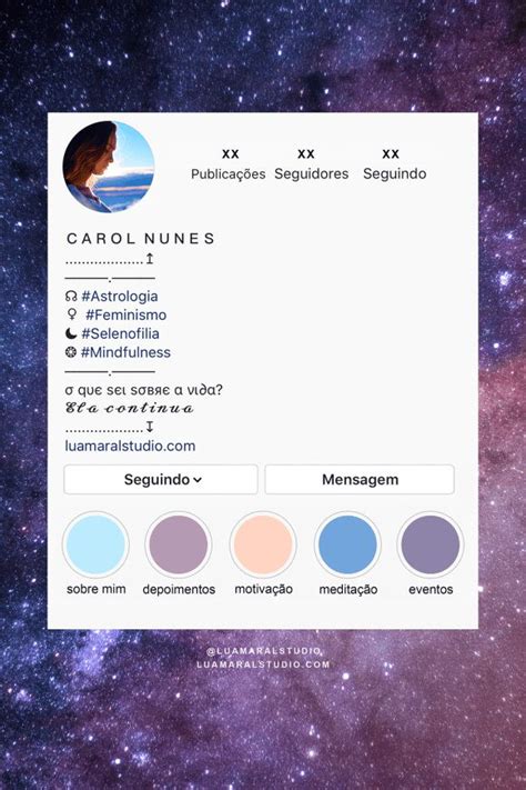 Maybe you would like to learn more about one of these? 7 gorgeous ideas for your Instagram bio ⋆ Lu Amaral Studio ...