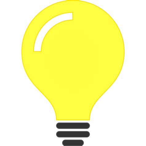 Yellow Light Bulb Clip Art Image Clipsafari