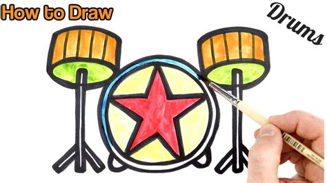 Diy Drawing Drum Set Simple Watercolor Techniques For Beginners