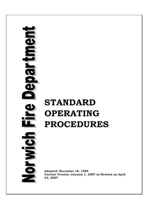 Pdf Standard Operating Procedures Official Website Of The Town Of