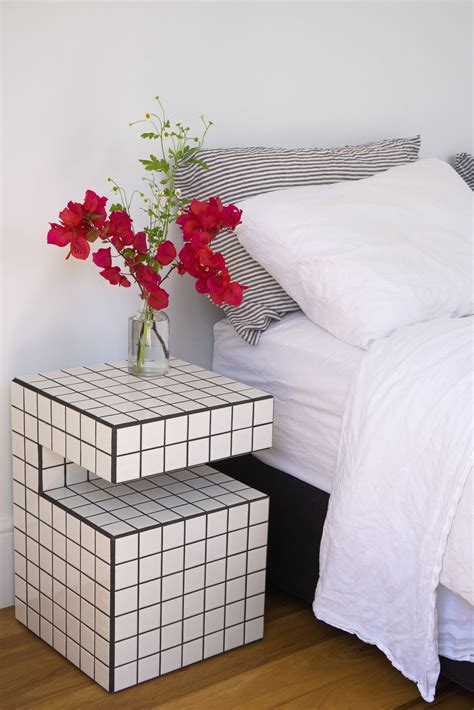 Cookie Side Table Tile Furniture Bedside Table Decor Bedside Table Diy