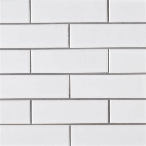 Retro Brick Bianco Matte Porcelain Mosaic Tile