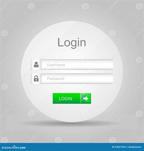Vector Login Interface Username And Password Stock Photos Image