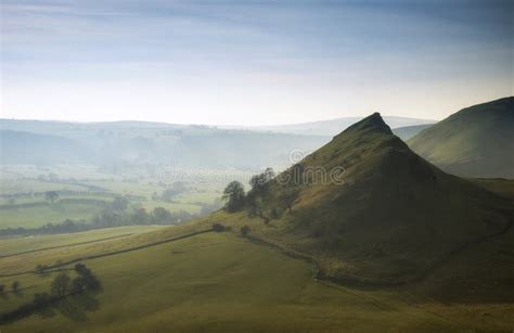Stunning Landscape Of Chrome Hill And Parkhouse Hill In Peak Dis Stock