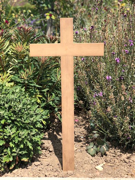 Large Wooden Memorial Cross With Free Plaque And Engraving Etsy Australia