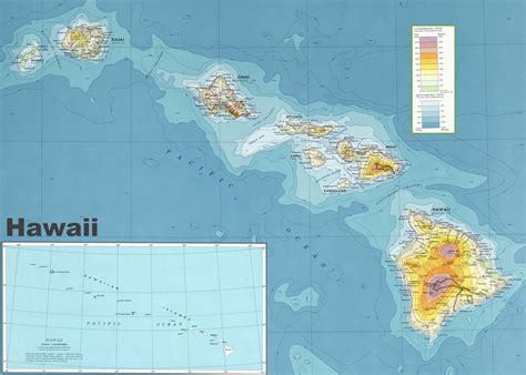 Hawaii On World Map Map Of Hawaii Large Color Map Fotolip World