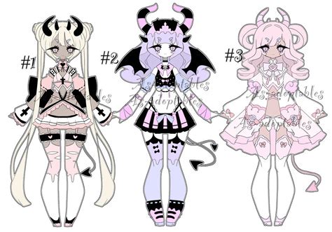 Demon Adoptable Batch Closed By As Adoptables On Deviantart