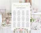 Stunning Printable Wedding Seating Chart Template Fully | Etsy