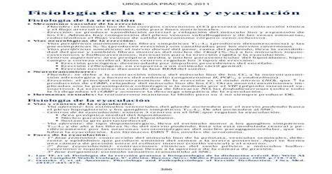 UrologÍa PrÁctica 2011 Fisiología De La Erección Y · Fisiología De