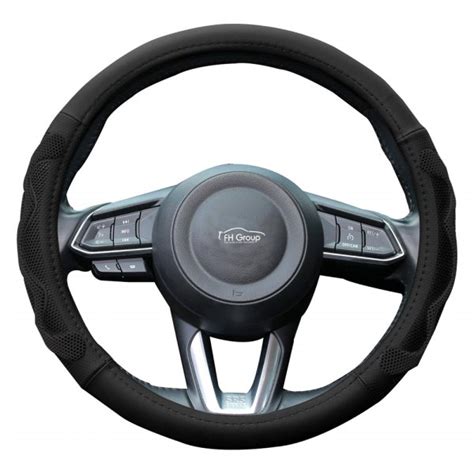 Fh Group® Leather Car Steering Wheel Cover With Silicone Anti Slip Grip