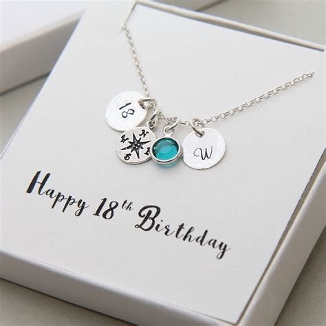 Birthday Necklace Personalized 18th Birthday Necklace 18th