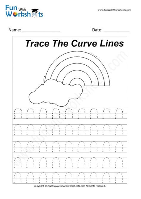 Printable Curve Line Worksheet