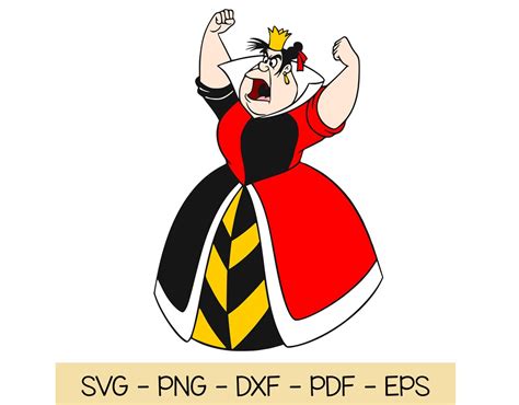Queen Of Hearts Svg Alice In Wonderland Svg And Png Clip Art Etsy