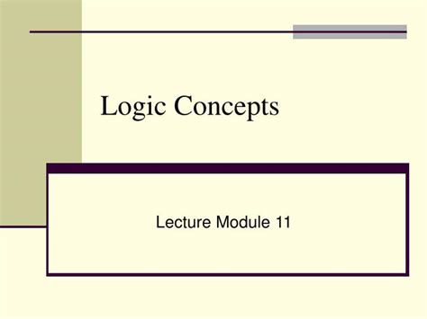 Ppt Logic Concepts Powerpoint Presentation Free Download Id3014244