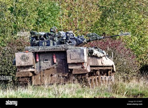 A British Army Warrior Infantry Fighting Vehicle Mcv 80 On The