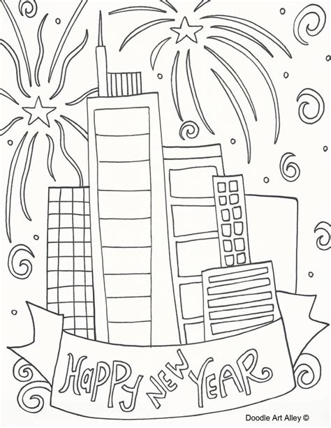 Holiday Coloring Pages Doodle Art Alley