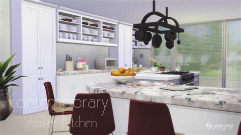 Contemporary Shaker Kitchen At Pyszny Design Sims 4 Updates