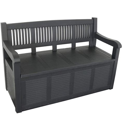 Fast & free shipping on many items! Plastic Garden Outdoor Bench with Storage Box Cushion ...