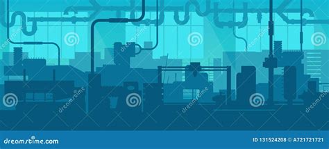 Creative Vector Illustration Of Factory Line Manufacturing Industrial
