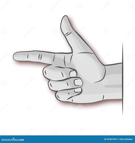 Hand Interpretation Reference And Index Finger Stock Vector