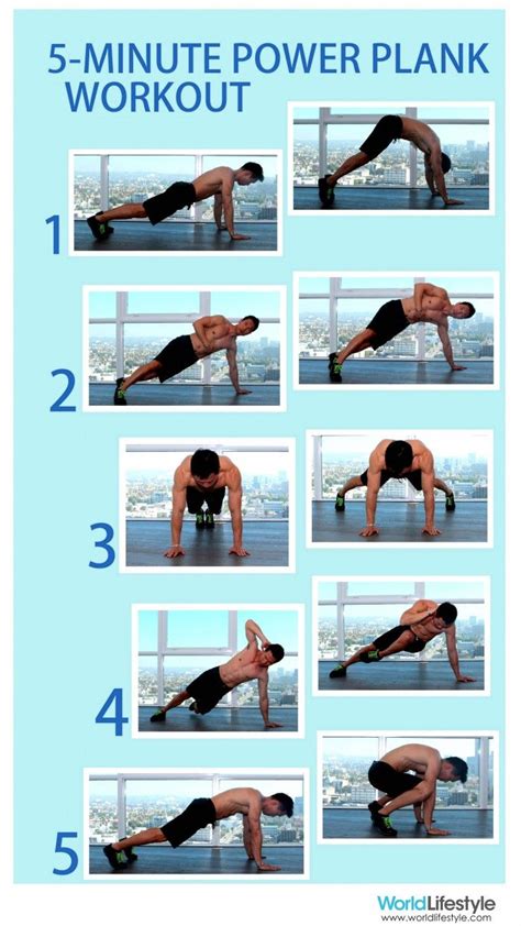 The 5 Minute Power Plank Workout Plank Workout Workout Physical Fitness