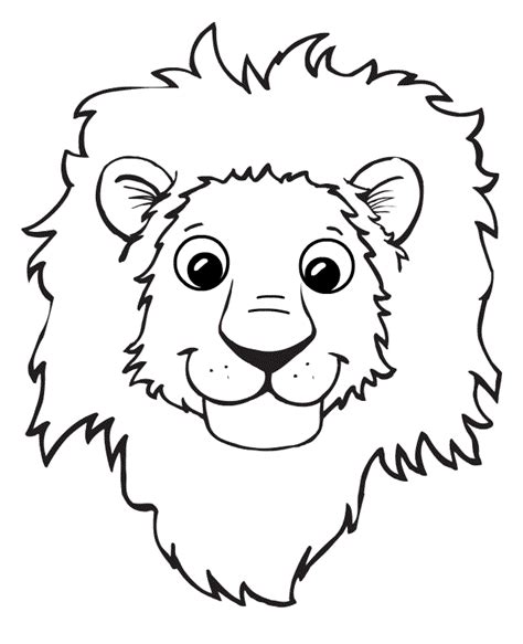 Lion Face Coloring Pages