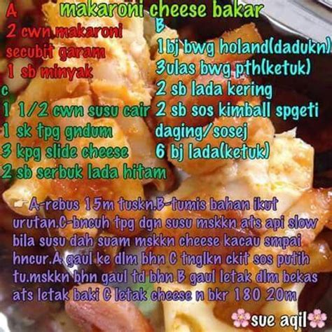 Kepada peminat cheese wajib cuba resepi ni. Macaroni cheese bakar | Macaroni spaghetti, Macaroni ...
